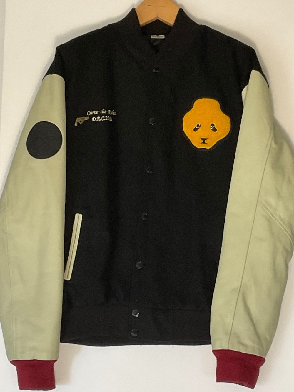 Rare Dirty Razkal Curve the Rules Varsity Letterman Jacket Angry PandaSize 2XL